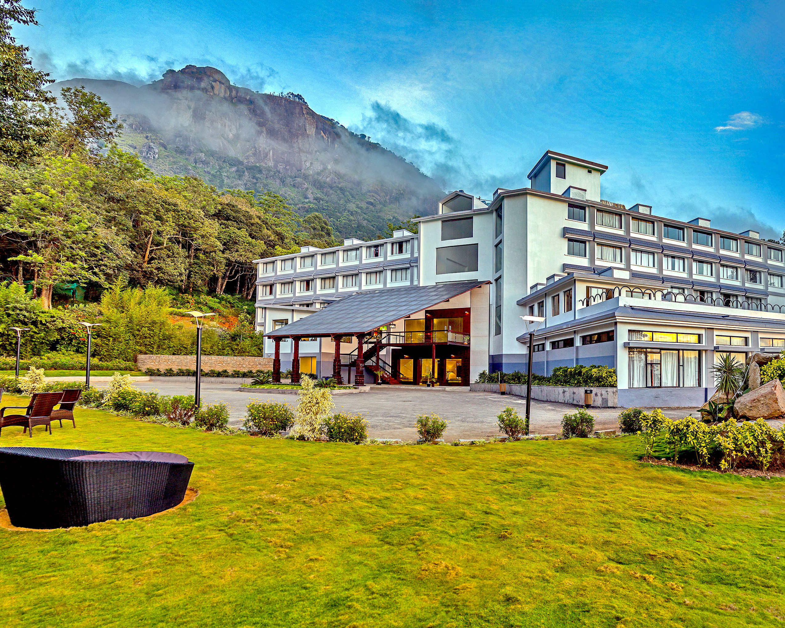 Modern hotel in the mountains