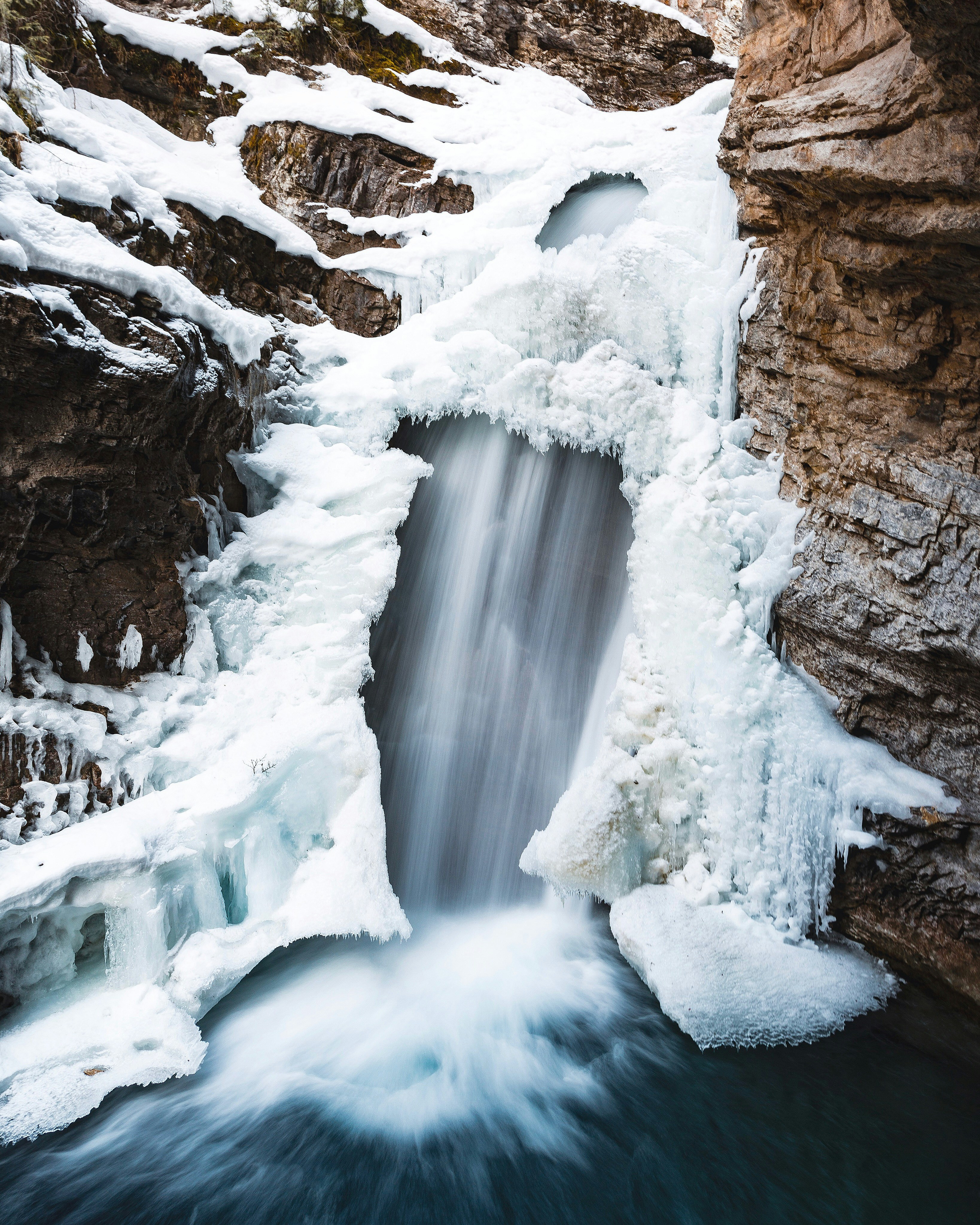 Frozen waterfall