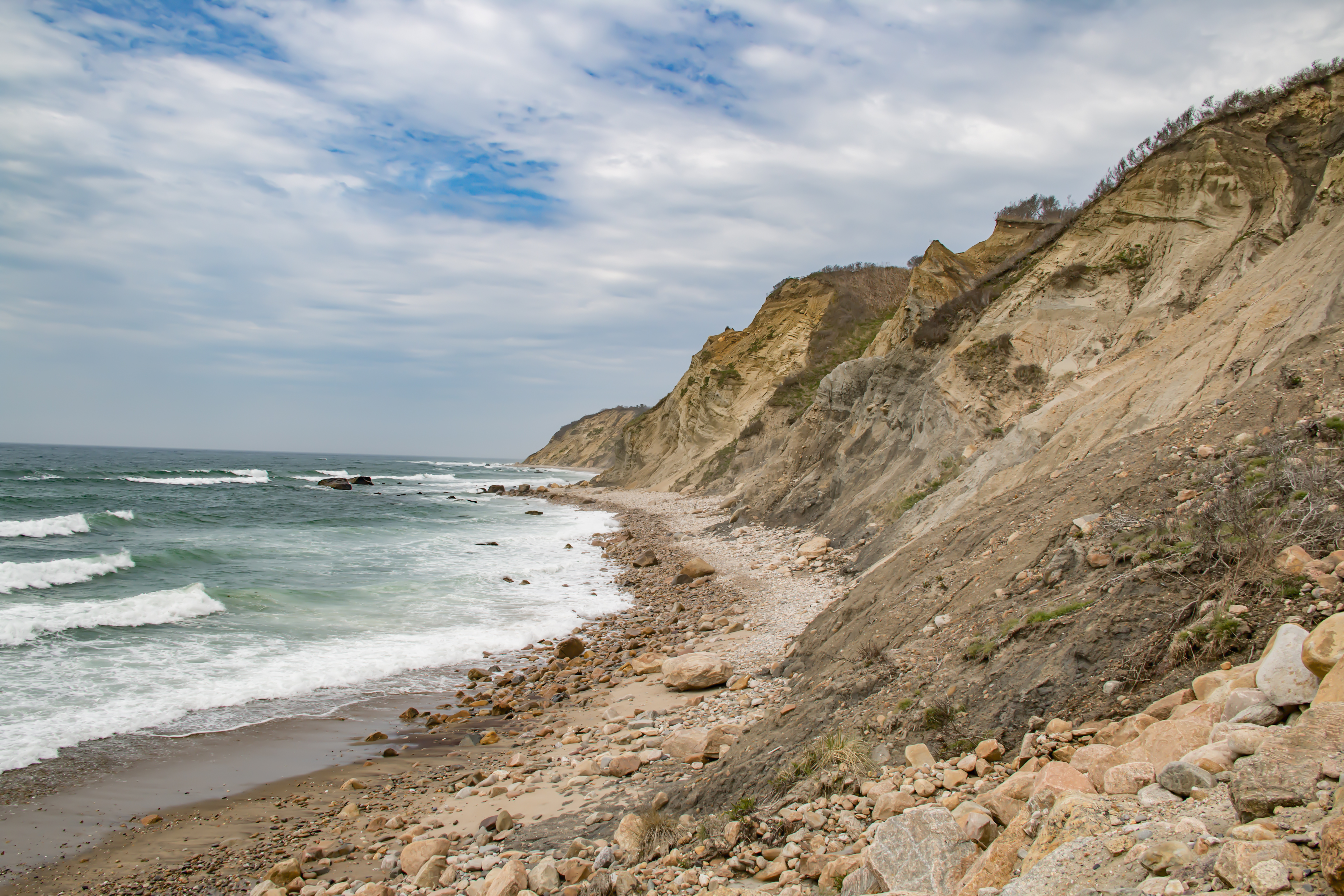 Rocky beach in Rhode Island