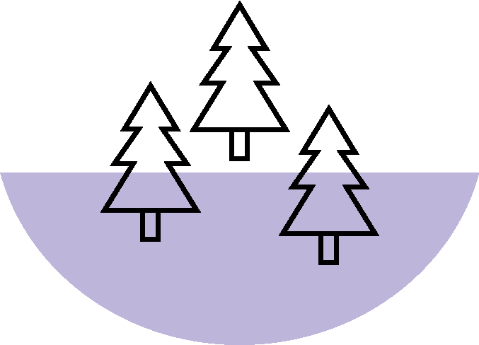 icon of three evergreen trees