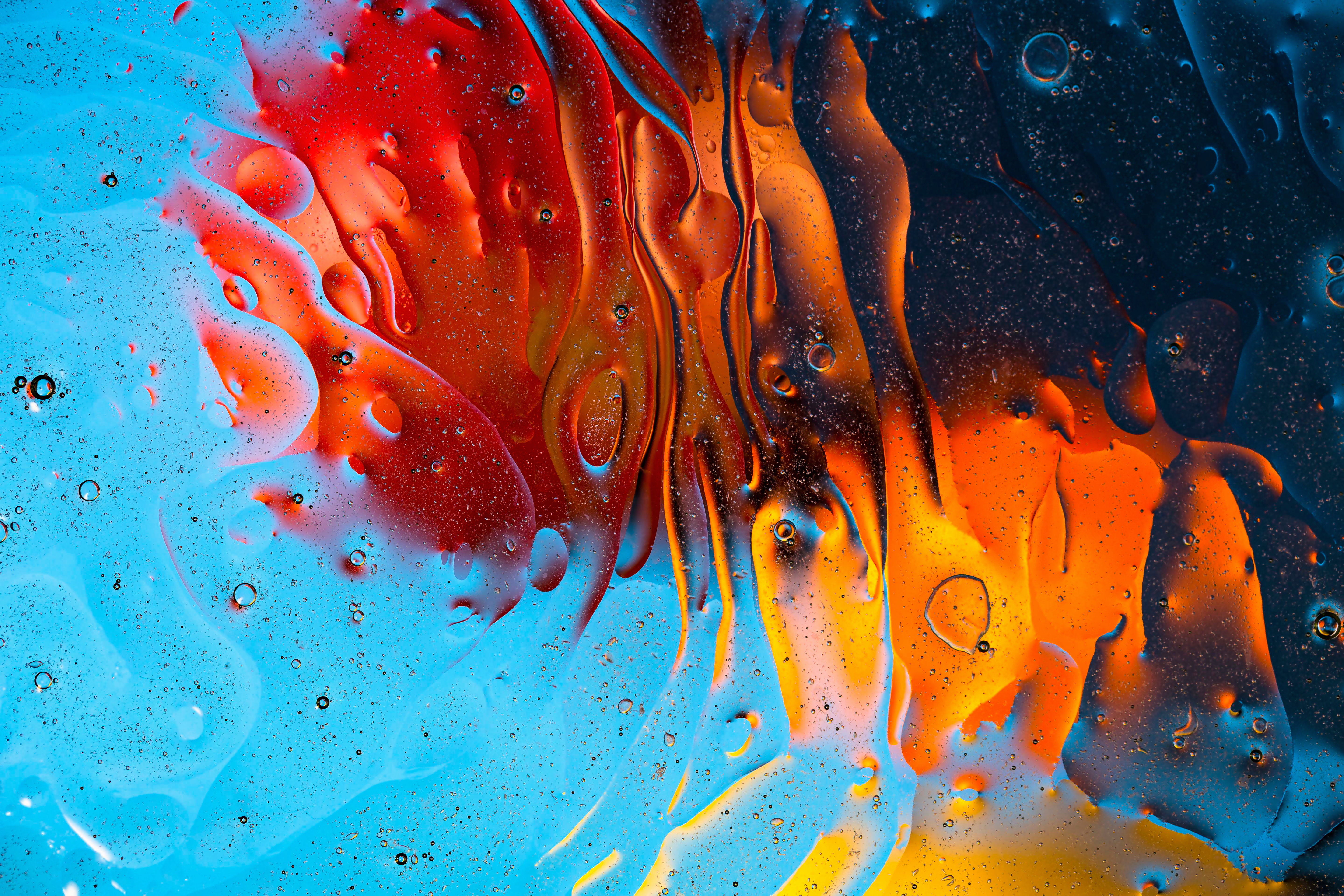 Red, orange, blue, yellow colorful abstract design, texture.