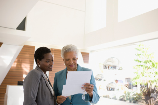 Image of two women in a meeting