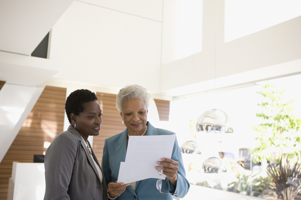Image of two women in a meeting