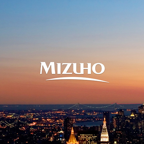 Mizuho logo with NYC background
