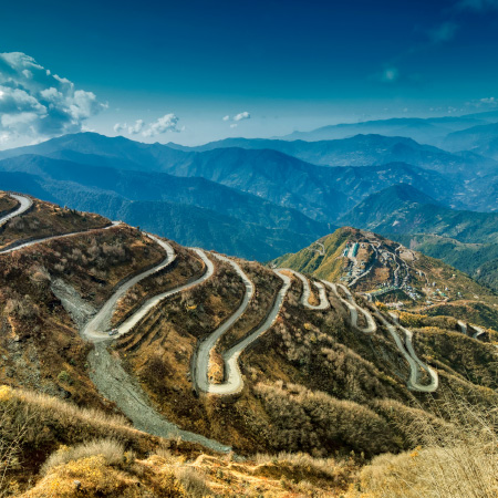 Image of a winding mountain road