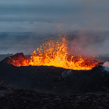 Image of a volcanic eruption