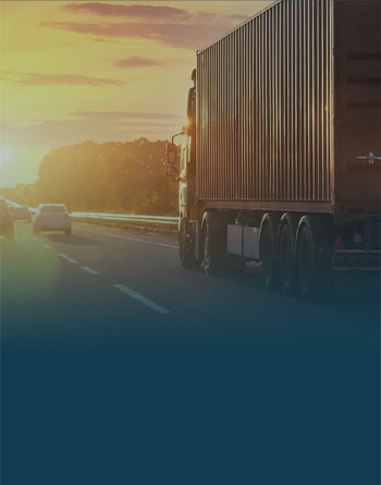 transport trucks on a highway