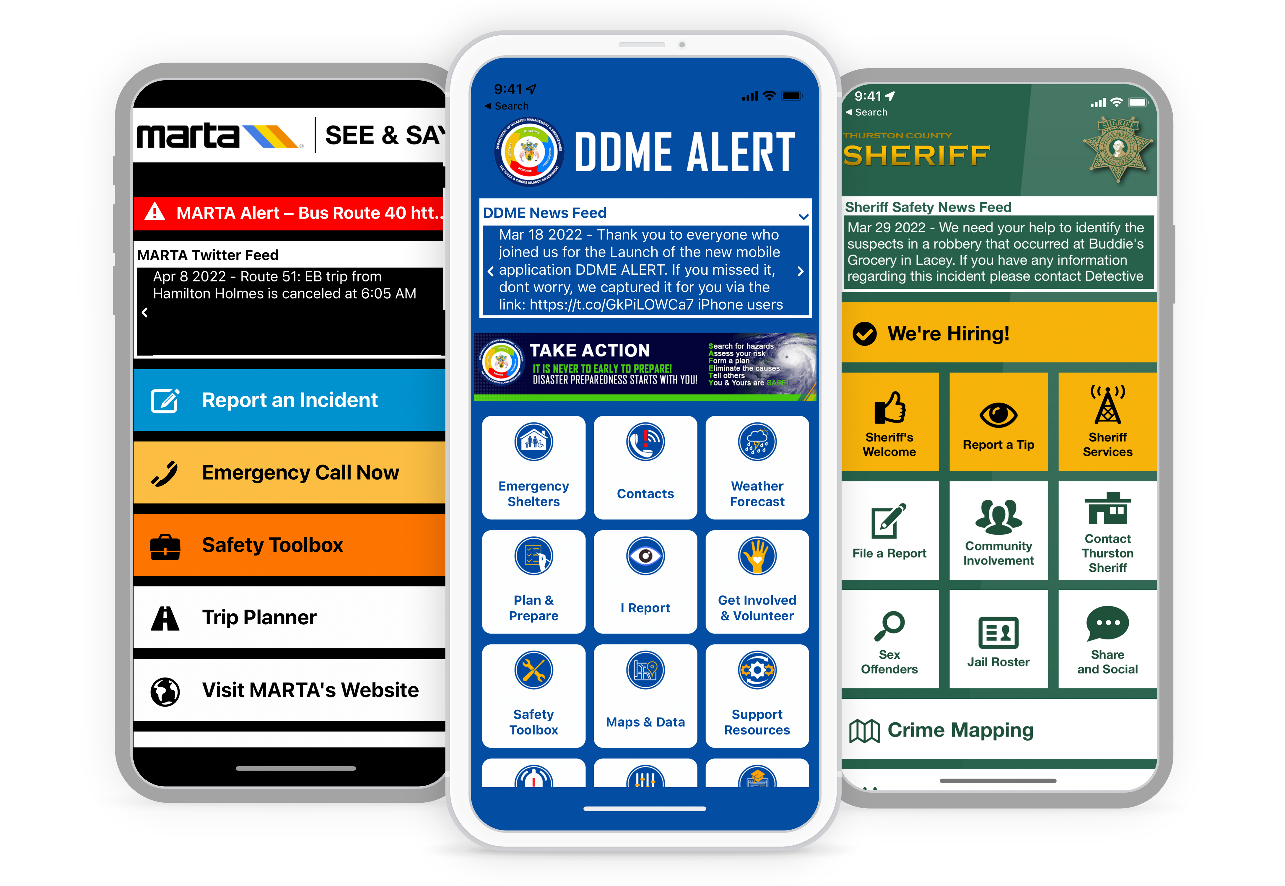 Rave AppArmor Safety App Mobile User Interface