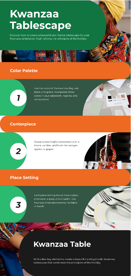 Piktocharts design of a Kwanzaa Tablescape design
