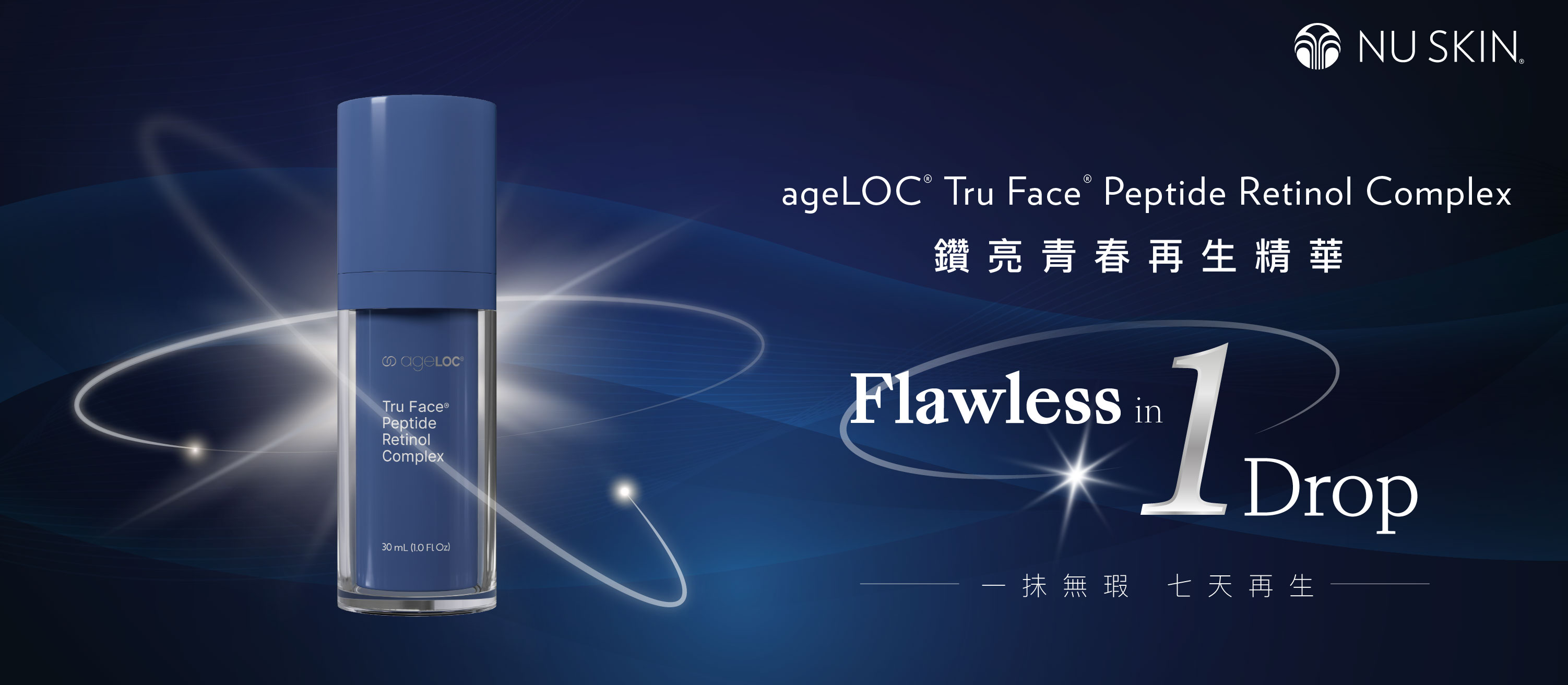 ageLOC® Tru Face® Peptide Retinol Complex – a luminous glow