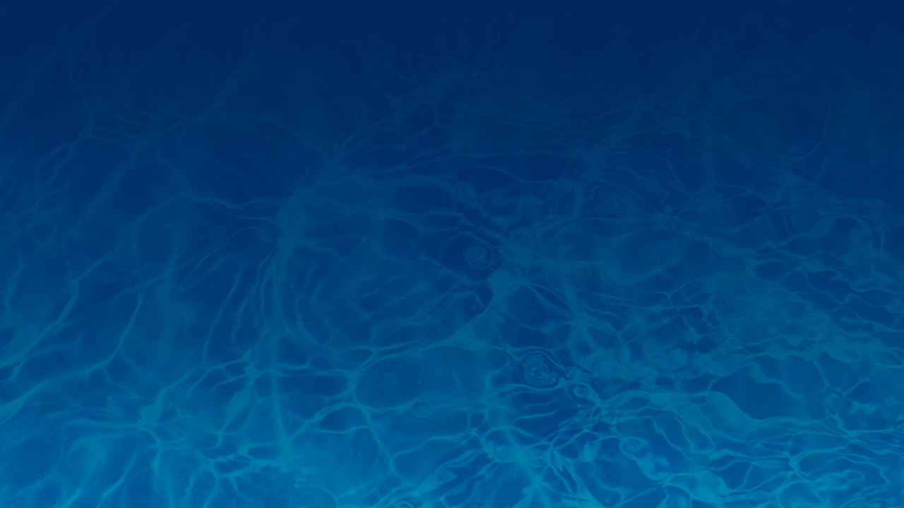 Dark blue water background with light reflections and gentle rippling patterns.