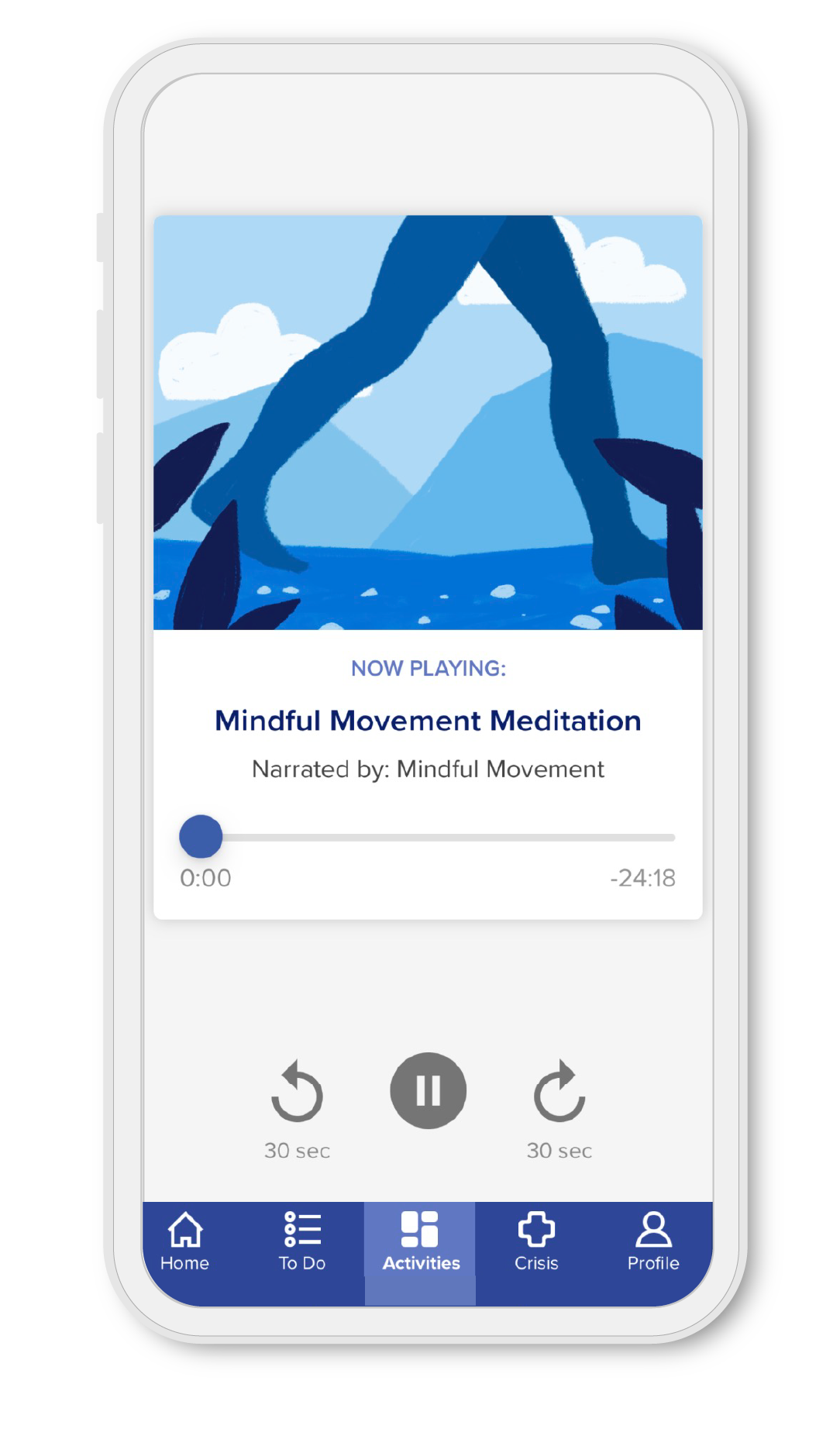 NeuroFlow App meditation session interface