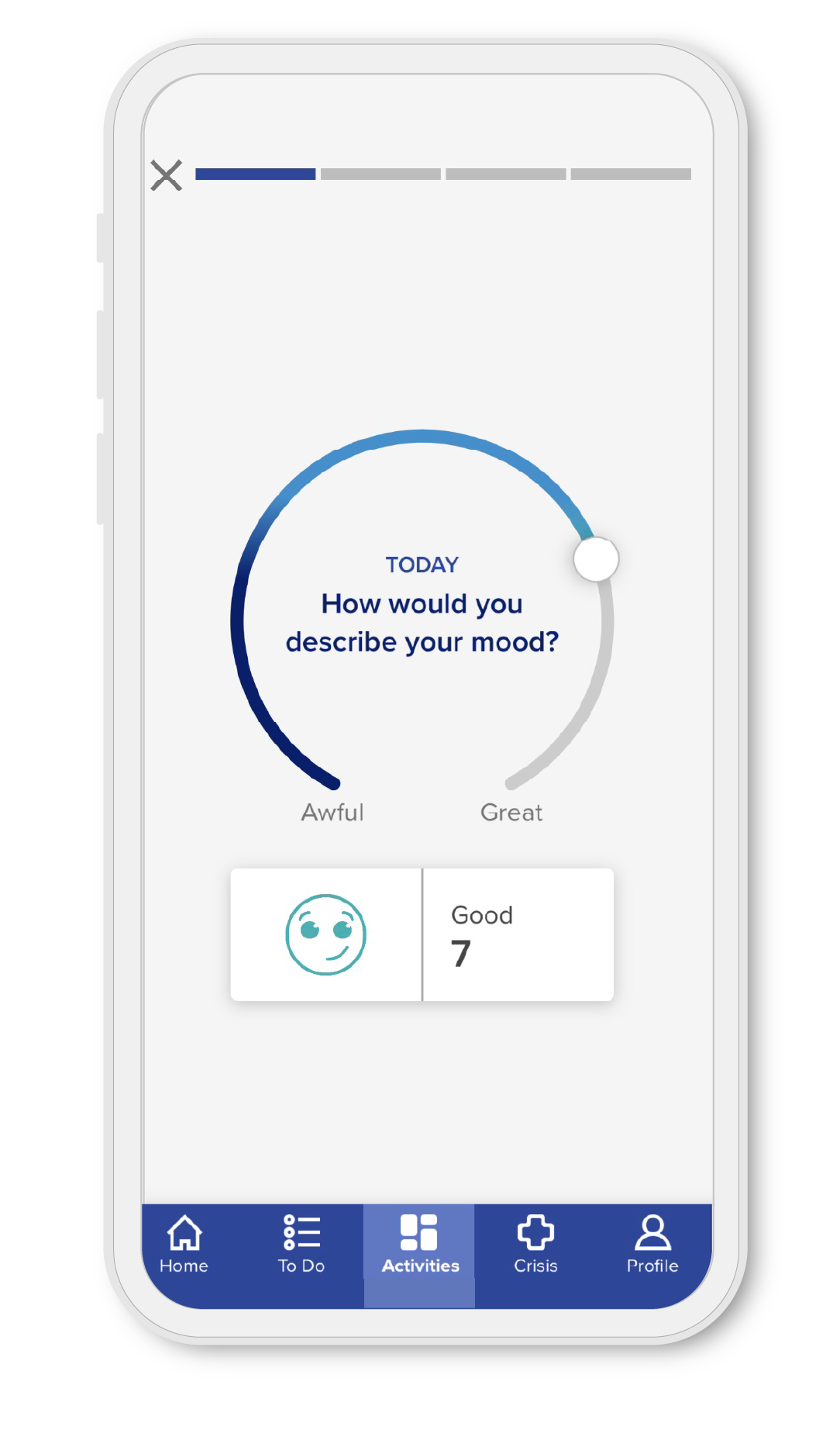 NeuroFlow App Mood Tracker interface