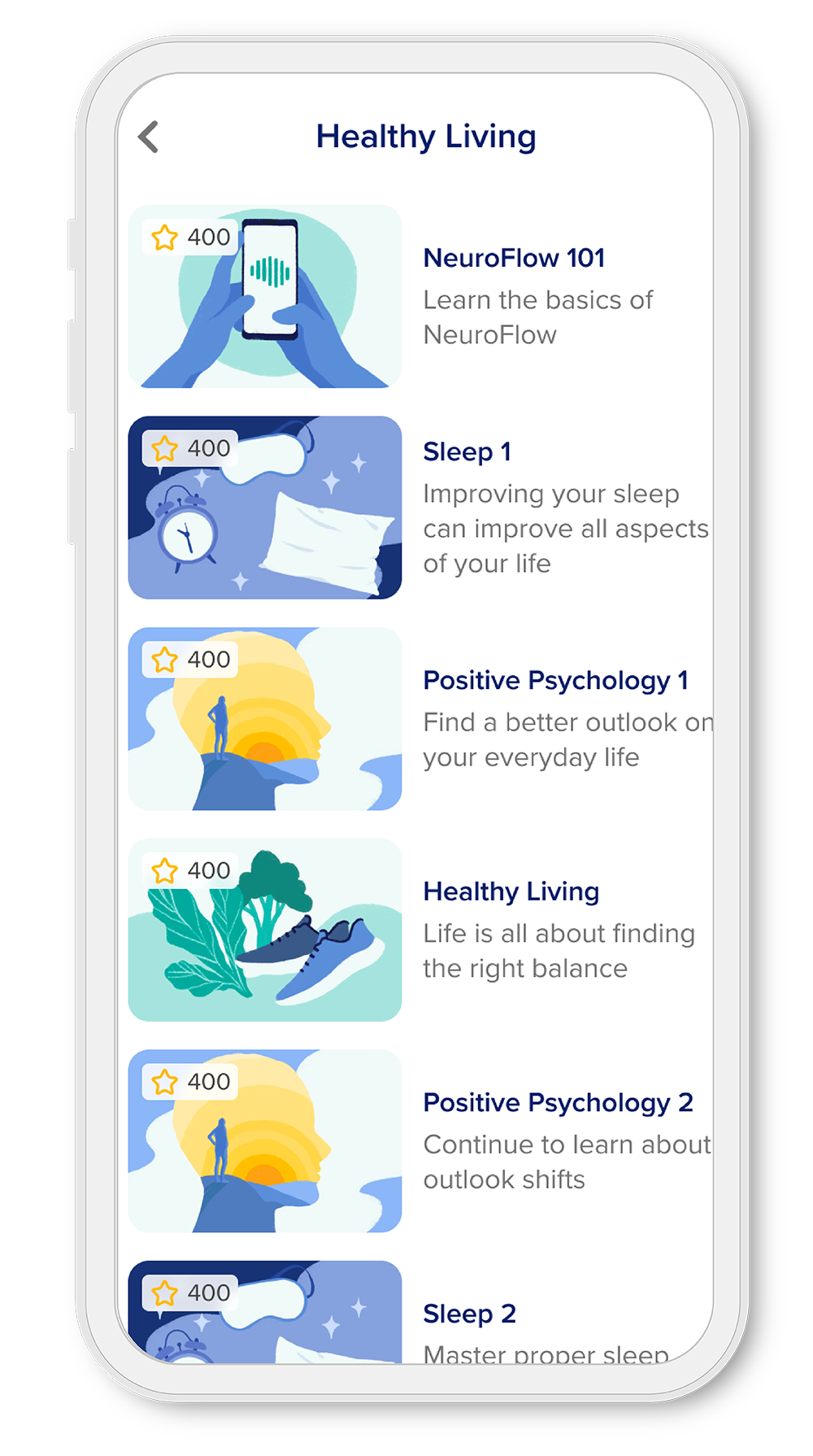 NeuroFlow App meditation session interface