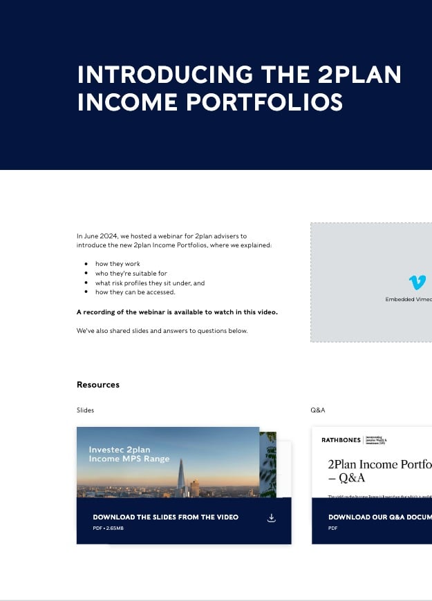 R2 - Intro - Income Portfolios