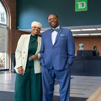 LaTanya Bryant, Branch Manager of Newburgh, N.Y., and Dwight Gillins, Retail Market Manager, TD Bank U.S., help deliver trusted financial guidance and resources that build confidence and resilience at every stage of life.