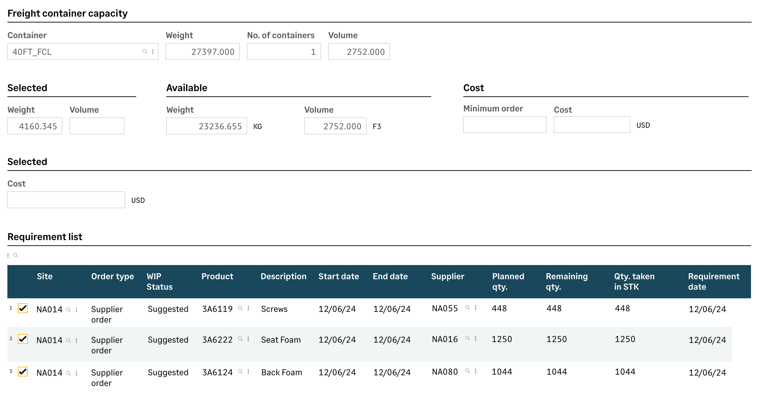 The Buyer’s Workbench gives procurement smart purchase order suggestions, filtered by date, supplier, and product.
