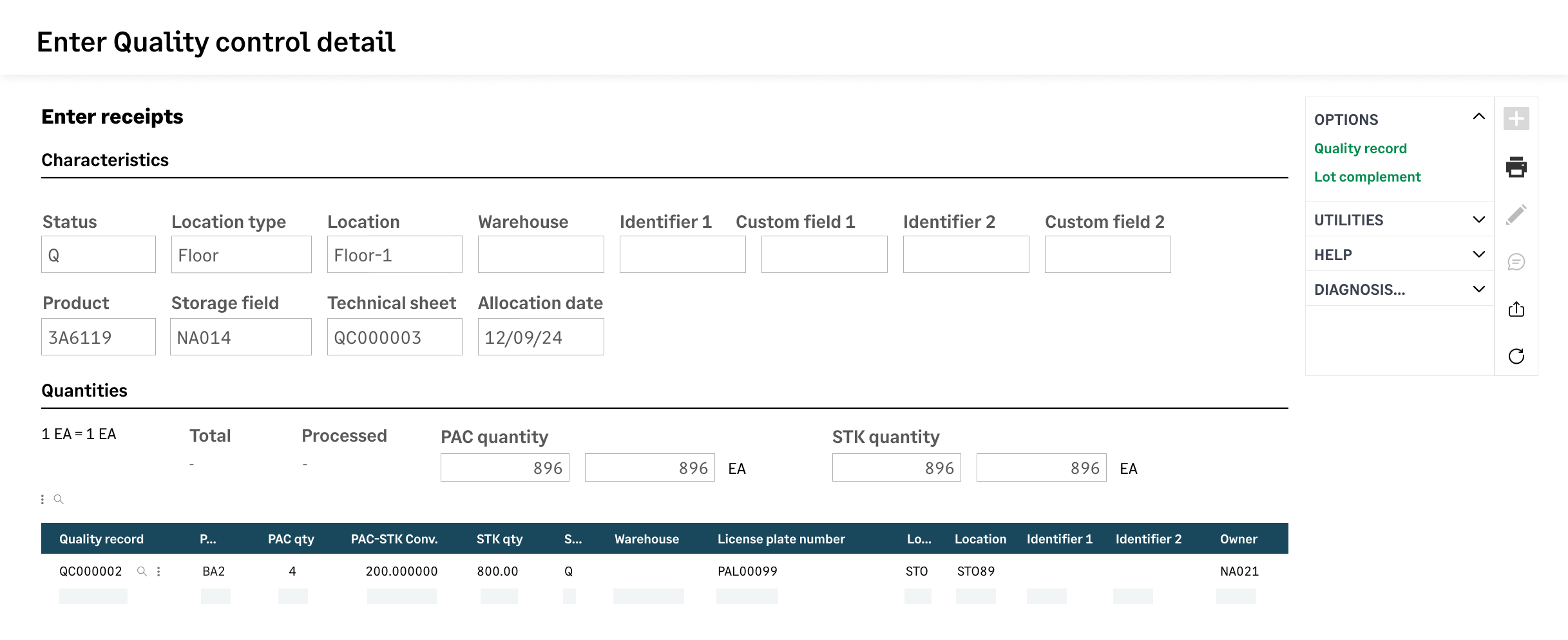 Every quality control inspection captures line-item stock details such as quantity, status, and location to create a traceable log of stock movements. This precise tracking enhances compliance and accelerates issue resolution. 