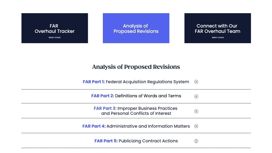 Revolutionary FAR Overhaul Tracker - Analysis Sheppard Mullin | Federal ...