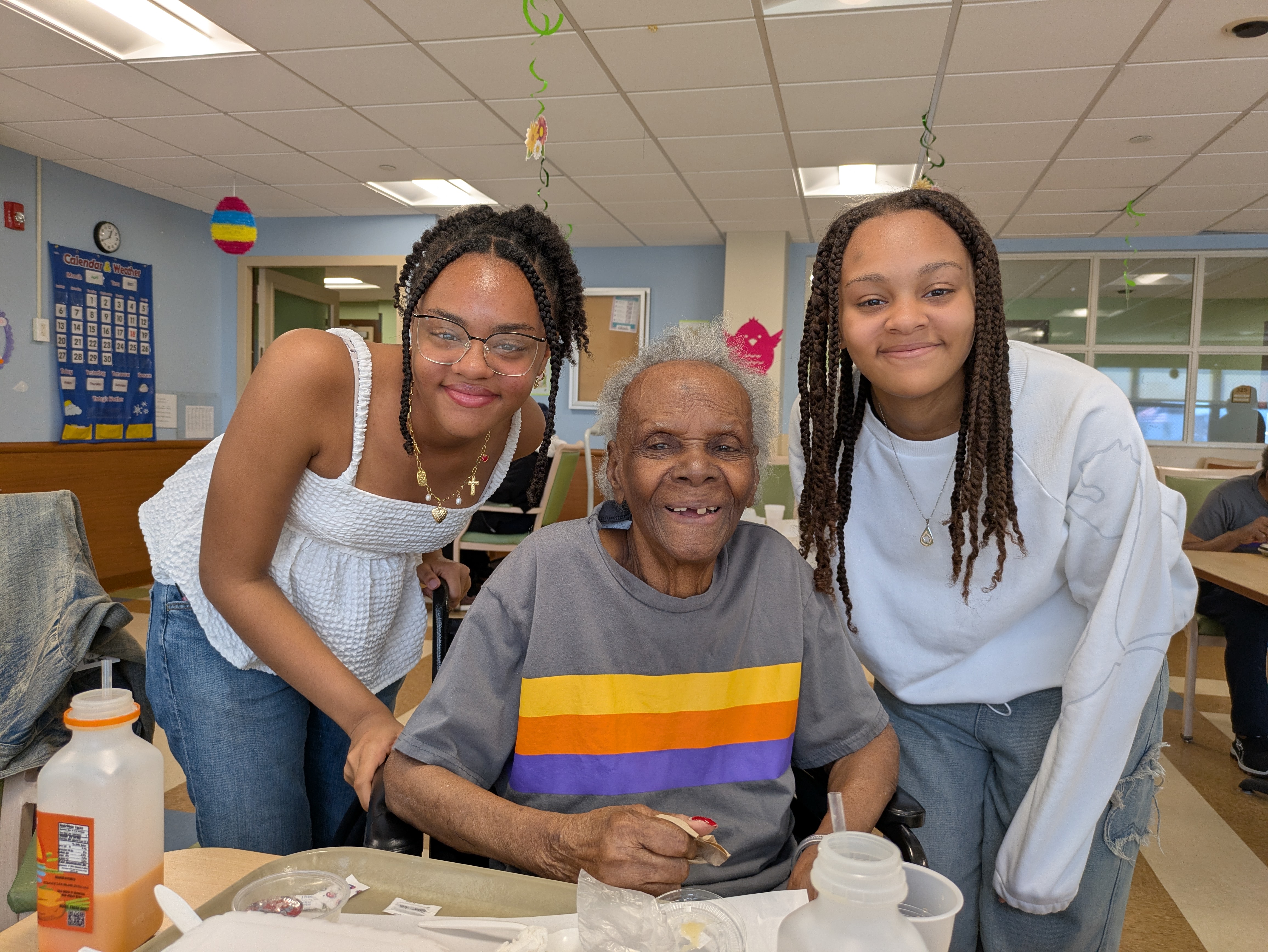 jay's two daughters with his grandmother