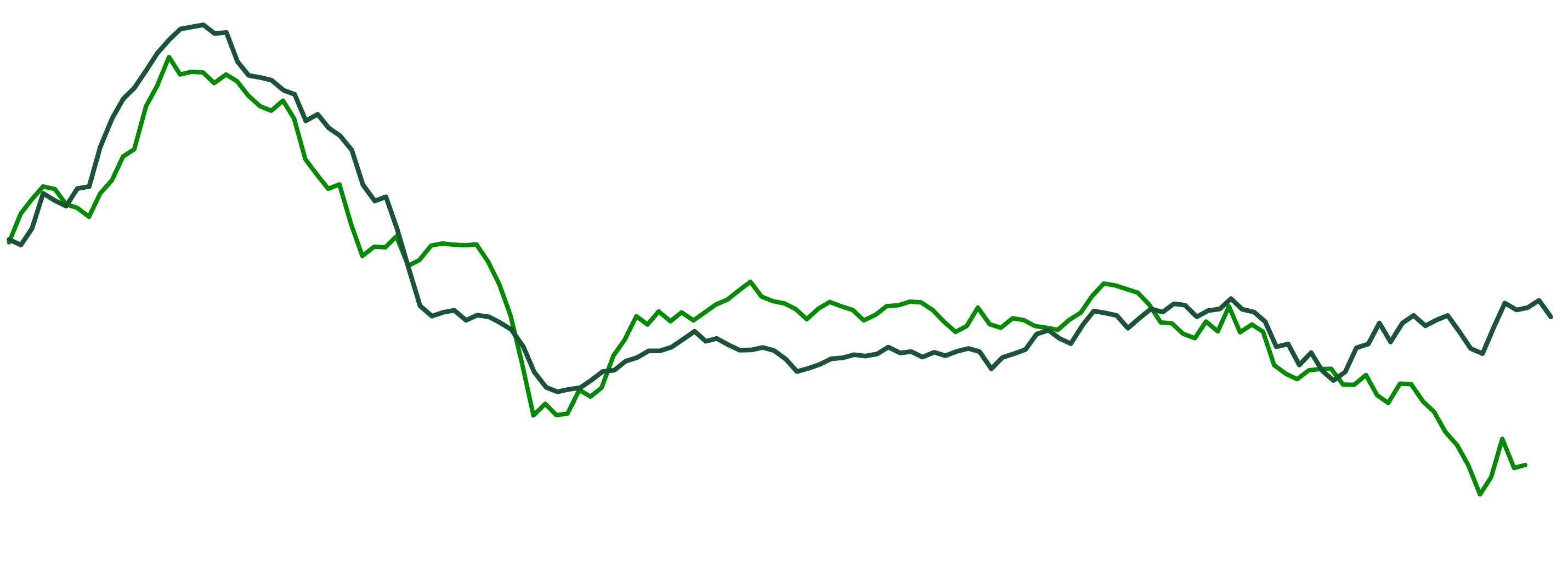 chart comparing China treasury holdings vs Chinese FX reserves