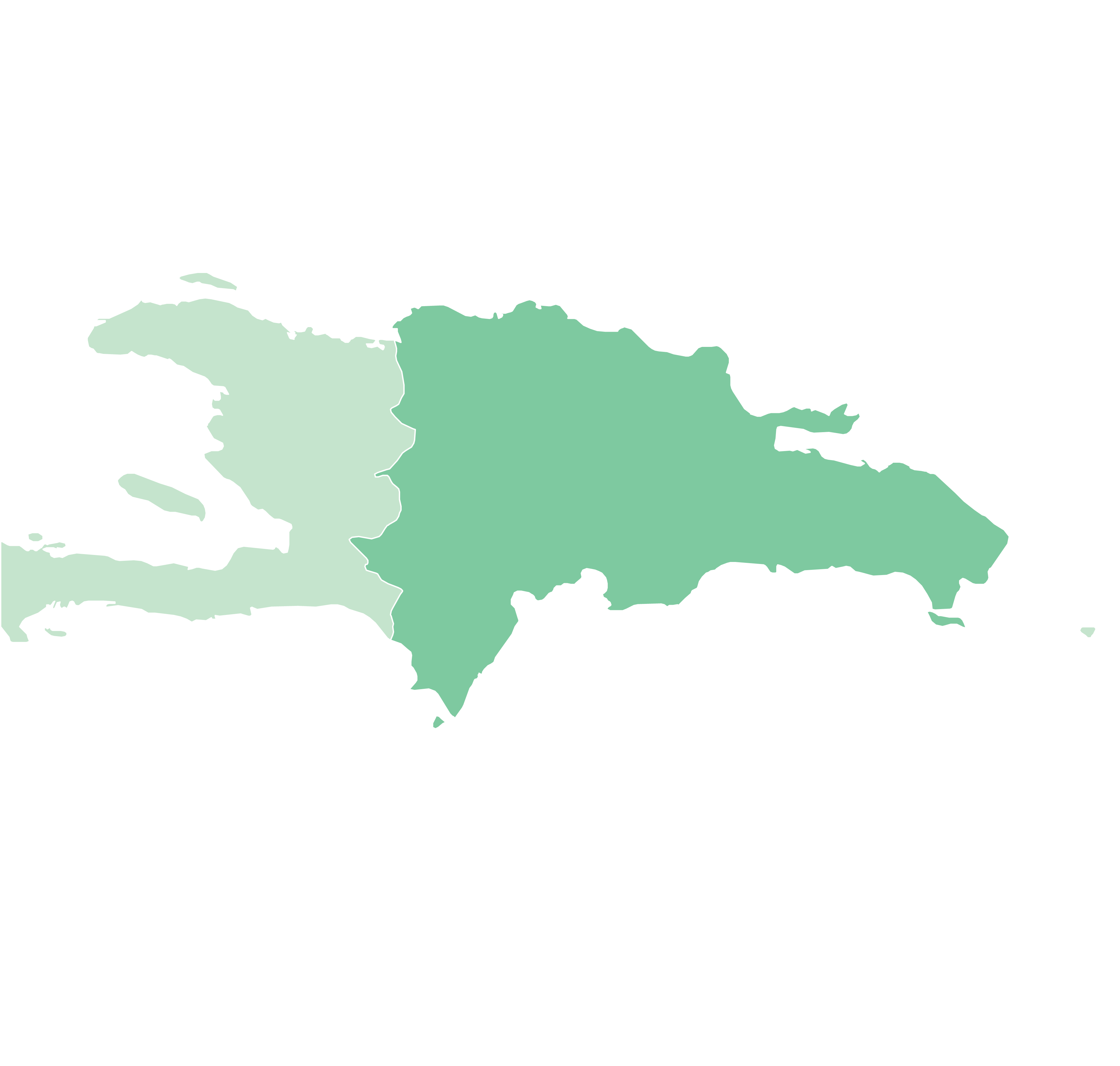 A map showing the Dominican Republic.