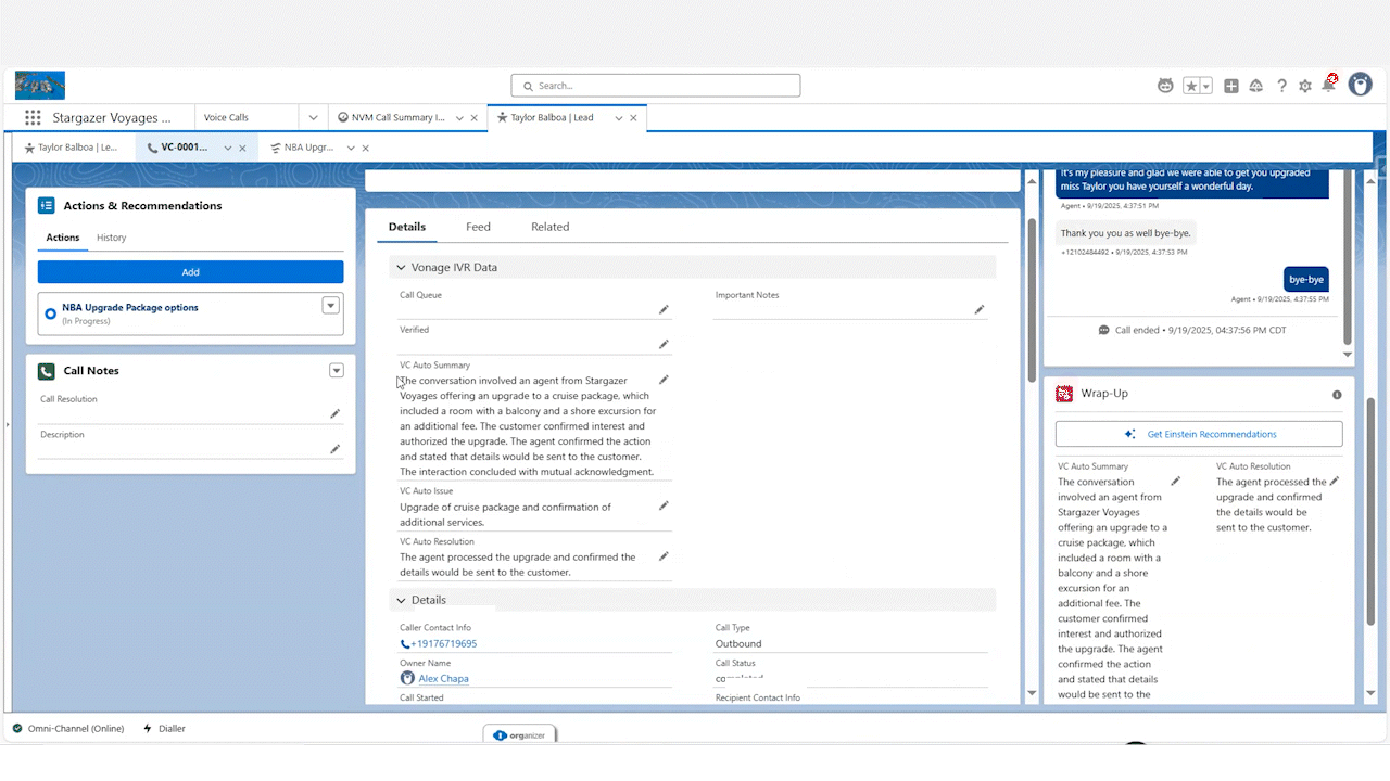 Computer with Salesforce dashboard mocked up for Stargazer Voyages 
