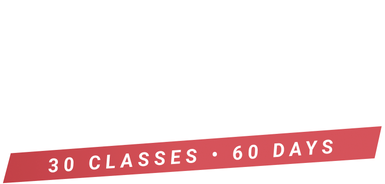 Fall Fit Challenge logo. 30 classes in 60 days.